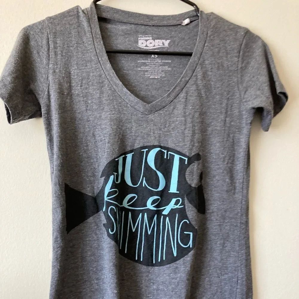 Womens Disney Finding Dory Just Keep Swimming Tshirt